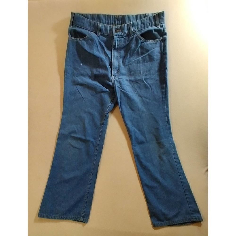VINTAGE LEVIS FOR MEN SIZE 36x30 ORANGE TAB LIGHTWASH STRIGHT LEG DENIM